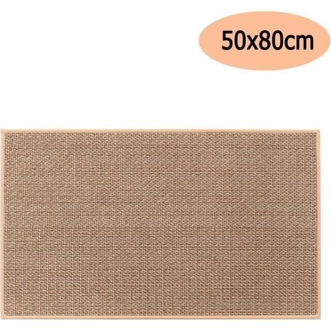 Tapis Cuisine, Tapis de Cuisine Devant Evier Lavable Antidérapant, Jute Tapis Cuisine Devant Evier Tapis,Beige,5080cm (1/4)