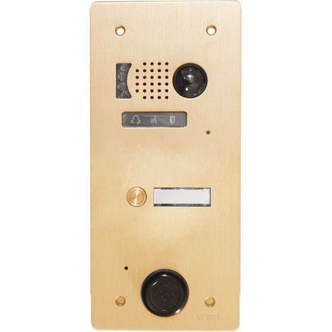 Plaque video alu 1 bp 2VOICE champagne URMET V83/101CH