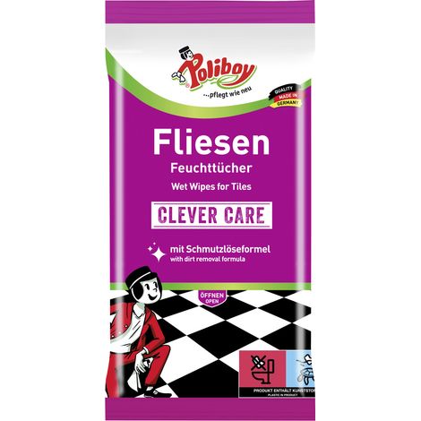 Poliboy Fliesenfeuchttücher 15 Stück Reiniger (1/2)