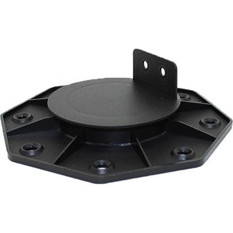 Lot de 10 PLOT RÉGLABLE DE 30 À 60 MM POUR TERRASSE BOIS ET COMPOSITE - Noir (1/5)