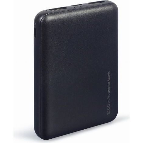 POWERBANK GEMBIRD 5000mAh 1x microUSB A 2x USB-A NEGRO