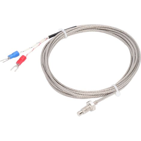 BERM K-Typ Schraubthermoelement-Temperatursensor, Messgerät, M6-Schraubgewinde, 2-adrige Sonde, 2 Meter (1/5)