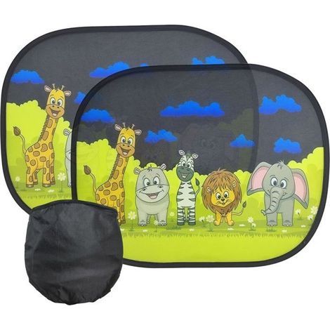 Sonnenschutz für Kinderautos mit Saugnäpfen, 2 Stück Seitenscheibenabdeckungen für Kinder, selbstklebend, Aufbewahrungstasche, Sonnenschutz und (1/5)