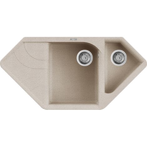 Lavello Elleci Incasso Ego CORNER Granitek Avena LGECOR51 (1/3)