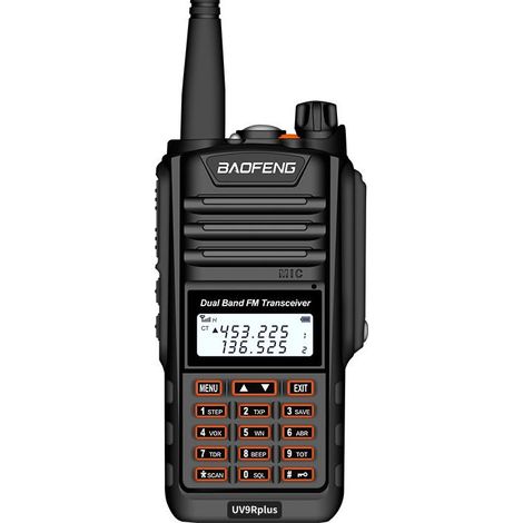 Talkie-walkie étanche 136-174/400-520MHz – 128 canaux – Portée longue – Autonomie 8000mAh – Puissance 15W – Écran LCD HD - BF-UV9RPLUS (1/5)