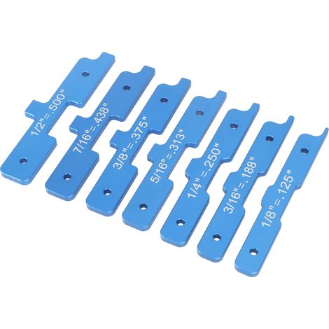 Barres de réglage pour table de défonceuse, bloc de mesure pour coupe-bois, blocs de réglage en acier allié pour menuiserie, construction, bricolage (1/5)
