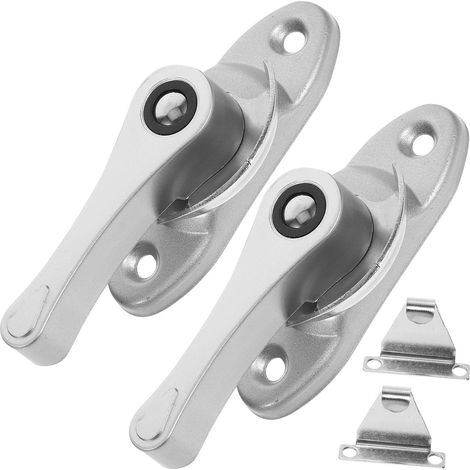 Sets de Verrous de Fenêtre Coulissante Pièces de Rechange en Pvc Argenté Lot de 2 Surface Lisse pour Sécurité Garçon Fille pour Fenêtres Coulissantes Horizontales (1/5)