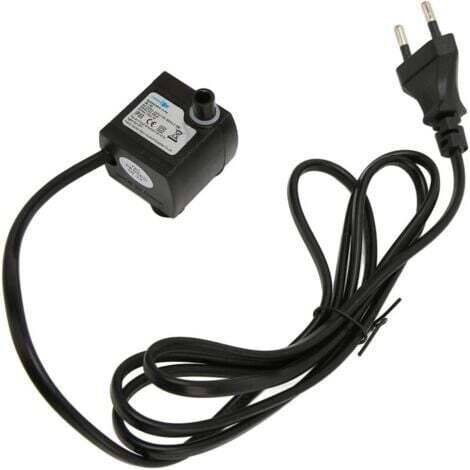 Mini Adjustable Quiet Submersible Water Pump, IPX8 Waterproof Fountain Pump with Suction Cup for Aquarium, EU Plug 220-240V,INHHUB (1/4)