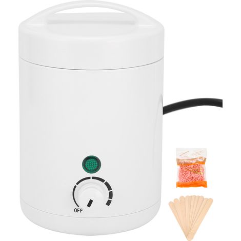 Lot de cire chaude maison, perles de cire, spatule en bois pour épilation aisselles jambes, prise UE 220V (1/5)
