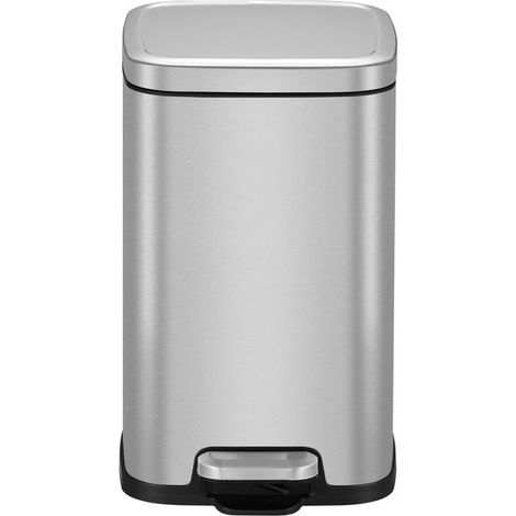 EKO - Poubelle à pédale Stella 12 litres - Stainless steel - inox mat