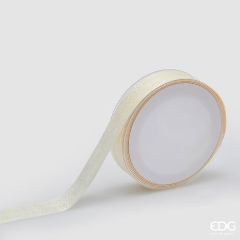 EDG Enzo De Gasperi Nastro Motivo Cuori Mix H 2,5 Cm L 20 Mt Champagne