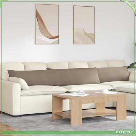 Coussins de canapé - FAFEISY - 42013897 - Taupe - 200 x 40 cm - Housse zippée déhoussable (1/5)