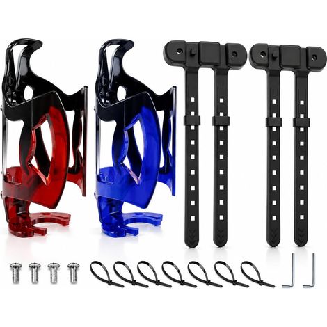 Juego de 2 portabidones para bicicleta - Accesorios para bicicleta - Portabidón con correas para cámaras (1/5)