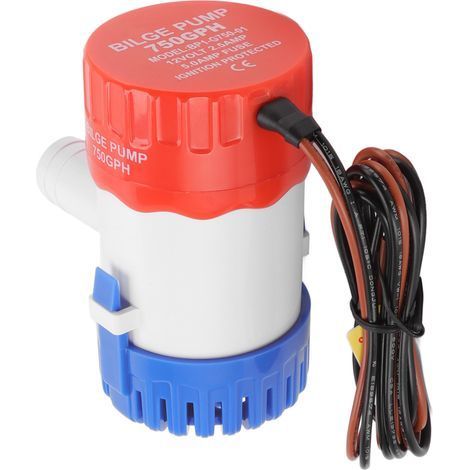 12V 750GPH Nicht-automatische Bilgenpumpe, wassergekühlter Motor, Tauchpumpe für Pool, Spa, Boot (1/5)