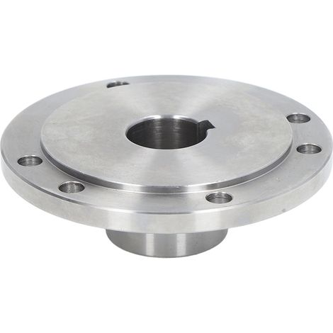 Spannfutteranschlussflansch, 125 mm Drehbankspannfutterflansch aus Manganstahl, für Motorführungswellenkupplung (30 mm)