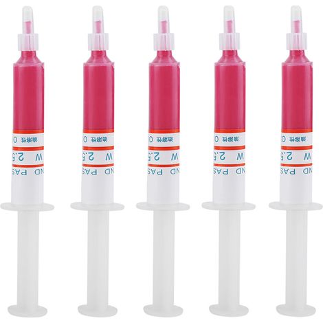 5pc/set Diamond Grinding Polishing Paste Lapping Compound Abrasive Paste Needle Tube W2.54000