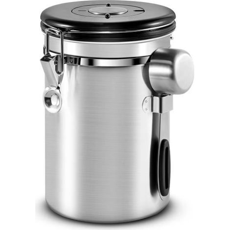 Boîte à Café - 1.8L - Acier Inoxydable - Facile à Nettoyer - Design Contemporain (1/4)