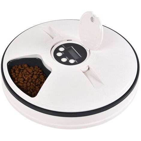 QORVA-Distributeur de Nourriture et Croquettes Automatique Repas pour Animaux, Chiens et Chats - Sans BPA (1/5)