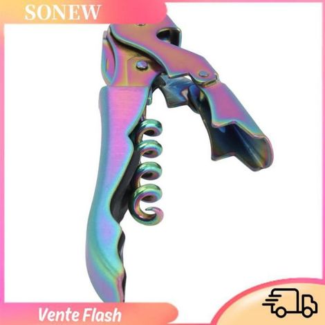 Sonew Tire-bouchon à vin Tire-bouchon Hippocampe Outil de Vin Couteau Ouvre-bouteille Ouvre-boîte Acier articles systeme Coloré (1/5)