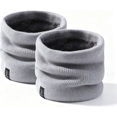 Warmer Winterfleece-Schal, dick zum Schutz vor Wind und Staub, unisex, geeignet zum Rodeln im Schnee, doppellagiges Fleece-Strickgewebe. (1/5)