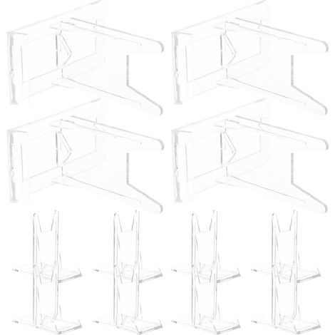 Chevalet Transparent Réglable en Plastique Ps 12pcs Base Rectangulaire pour Photos et Cartes de Visite, Support Polyvalent pour Maisons et Vitrines (1/5)
