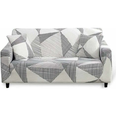 Housse extensible pour canapé 2 places avec accoudoirs, universelle, magique et antidérapante (1/4)