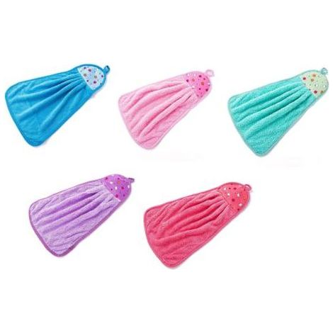 FENOPLASTICALot de 5 essuie-Mains Doux pour Cuisine ou Salle de Bain, Serviette en Polaire Corail Qui Peut être Suspendue pour Un séchage Rapide, Forte capacité d'absorption d'eau (1/5)