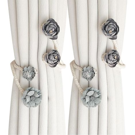 intrecciati, fermatende, fermatende fatti a mano, fermatende floreali Boho, fermatende floreali carini, corda decorativa per (1/5)