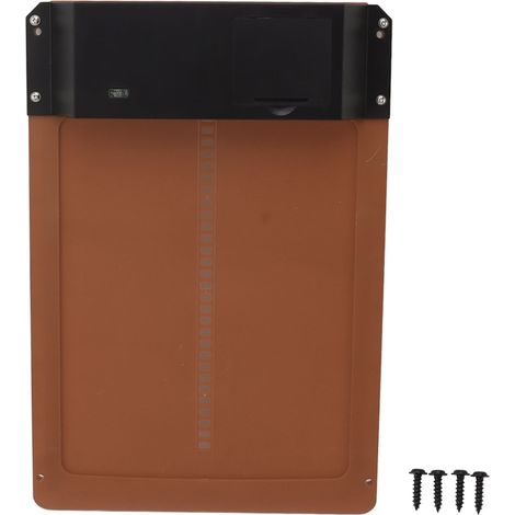 Porte de Poulailler Automatique en Plastique Léger avec Détecteur de Lumière pour Volailles Marron (1/5)