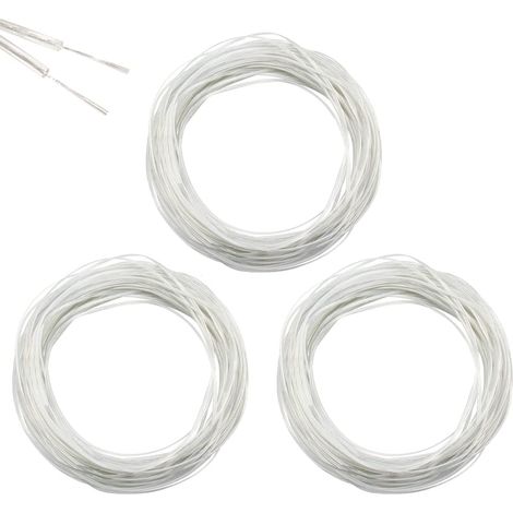 30M Fil Électrique Transparent 2 Fils Câble Électrique Flexible Transparent Découpable Extension Cable pour Accessoires Electriques Petit,3 pcs,10m par bande (1/5)