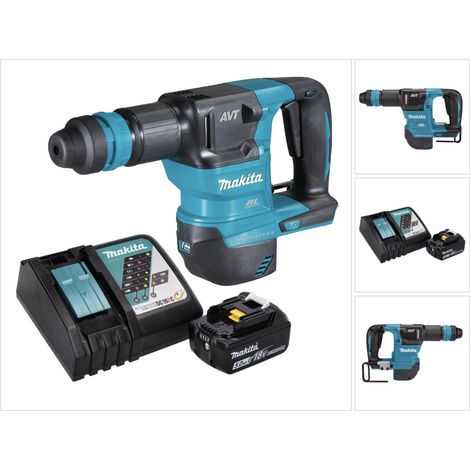 Makita DHK 180 RT1 Marteau burineur sans fil 18 V 3,1 J SDS Plus Brushless + 1x batterie 5,0 Ah + chargeur