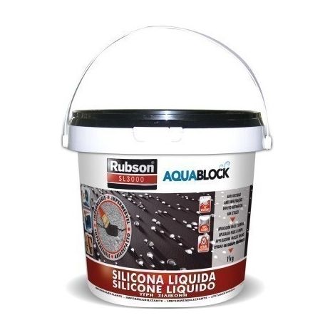 Silicona Liq Elast100% 1 Kg Neg Imp Aquablock Rubson