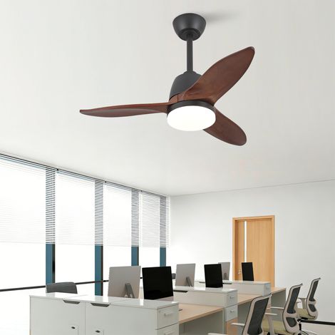 132cm Ventilateur plafond avec lumière LED et télécommande, 5 pales, idéal pour salon et chambre (1/5)