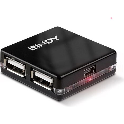 Hub USB LINDY 42742 Negro (1/4)