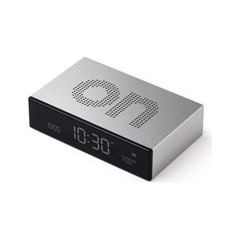 Lexon Flip Premium Alu Radiowecker Aluminium Design (1/3)