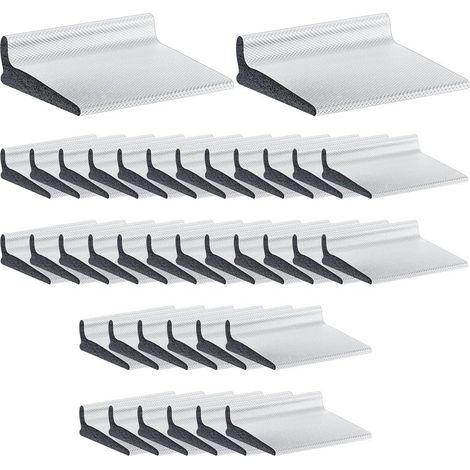 Pack of 50 self-adhesive door corner seals for sound insulation and weather protection (white) (1/5)