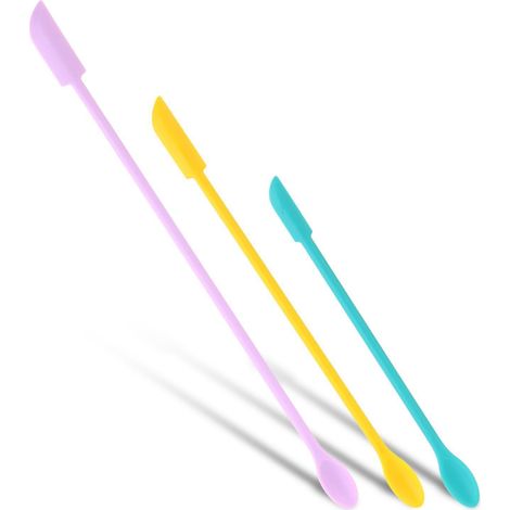 Silikon Spatel Set 3 Größen, Doppelköpfig, für Kosmetik & Küche