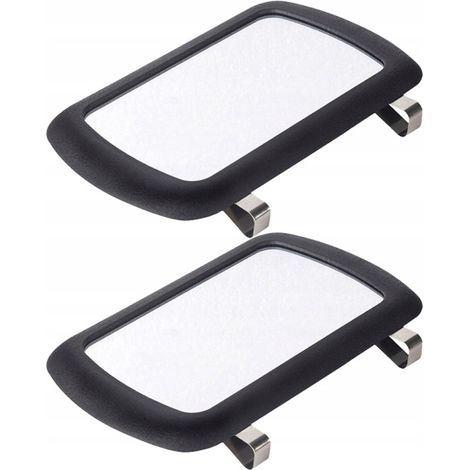 Due specchietti di cortesia portatili per auto con design a clip per aletta parasole.