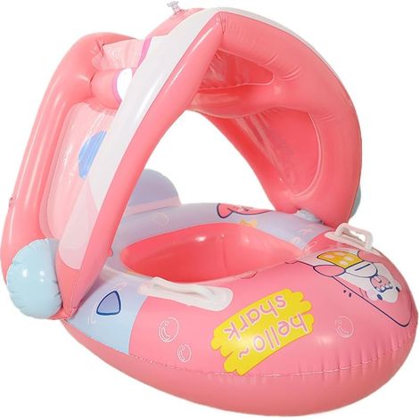 Babyschwimmhilfe - Schwimmhilfe mit Sonnenschutz für Babys und (1/5)