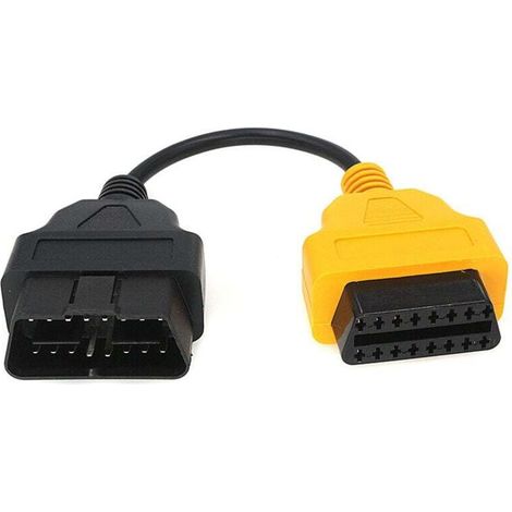 Yellow OBD2 Diagnostic Adapter Cable For Fiat ECUScan Multi Scan