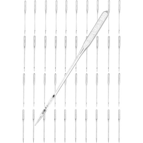 Aiguilles Machine à Coudre, aiguille machine a coudre, 40pcs Aiguilles Universelles, 4 Tailles 80/12 90/14 100/16 110/18, pour Singer, Brother, Janome (1/5)