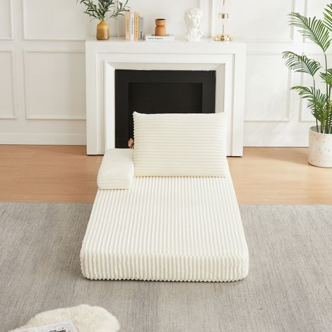 Modulares Cord-Sofa Beige 211,5 cm mit dreieckiger Rückenlehne und beweglichen Armlehnen (1/5)