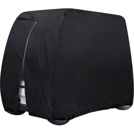 Housse De Voiturette De Golf étanche pour 4 Passagers, Convient à EZ GO, Club Car Yamaha, avec Tissu Oxford Durable étanche à La Poussière 210D,285×122×168cm (1/4)