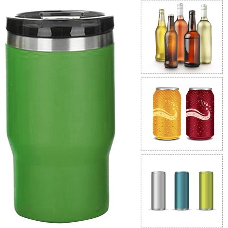 Thermobehälter für Dosen, aus Edelstahl 304, für Dosen mit einem Volumen von ca. 400 ml – ideal zum Mitnehmen auf Reisen und im Auto (grün). (1/5)