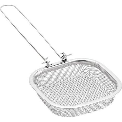 Recipiente de malla para freír residuos de aceite Cestas para freír Cesta de metal para freír Recipiente de acero inoxidable para freír Ces,acero (1/5)