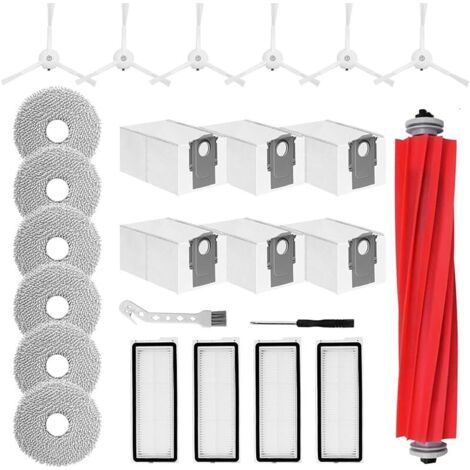 FENOPLASTICAAccessoires Compatible avec Roborock Qrevo Pro/Qrevo S/Qrevo MaxV, Pices dtaches Robot Aspirateur Sacs Poussire Brosse Principale Chiffons Filtres brosses latrales Pices de rechange (1/5)