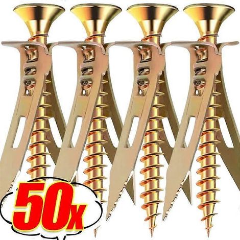 50 vis autoperceuses pour plaques de plâtre, chevilles de fixation murales ( ) (1/5)