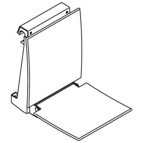 Einhängesitz, Einhängung weiß Sitzf. farbig, B: 350mm anthrazitgrau (1/2)