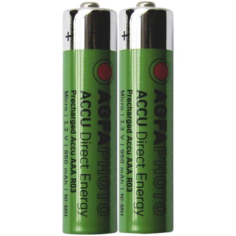AgfaPhoto HR03 Pile rechargeable LR3 (AAA) NiMH 950 mAh 1.2 V 2 pc(s) (1/5)