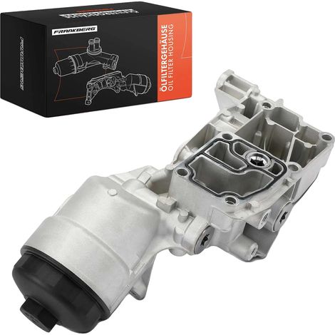 Carcasa del filtro de aceite, aluminio, altura 0,001 mm, compatible con automóviles de lujo, número de pieza intercambiable: V202777, incluye filtro. (1/5)